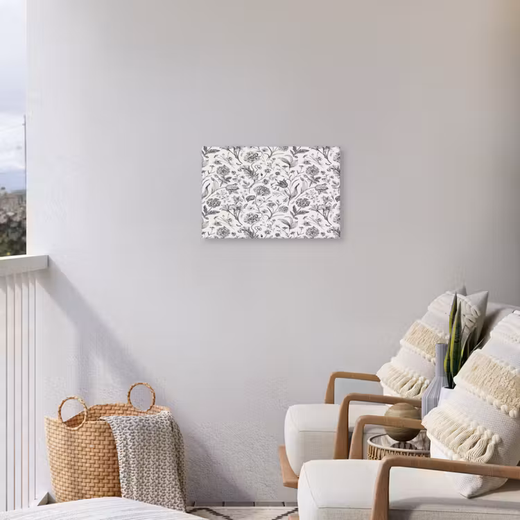 Buiten canvas - Classic - Black - White - Floral — 4