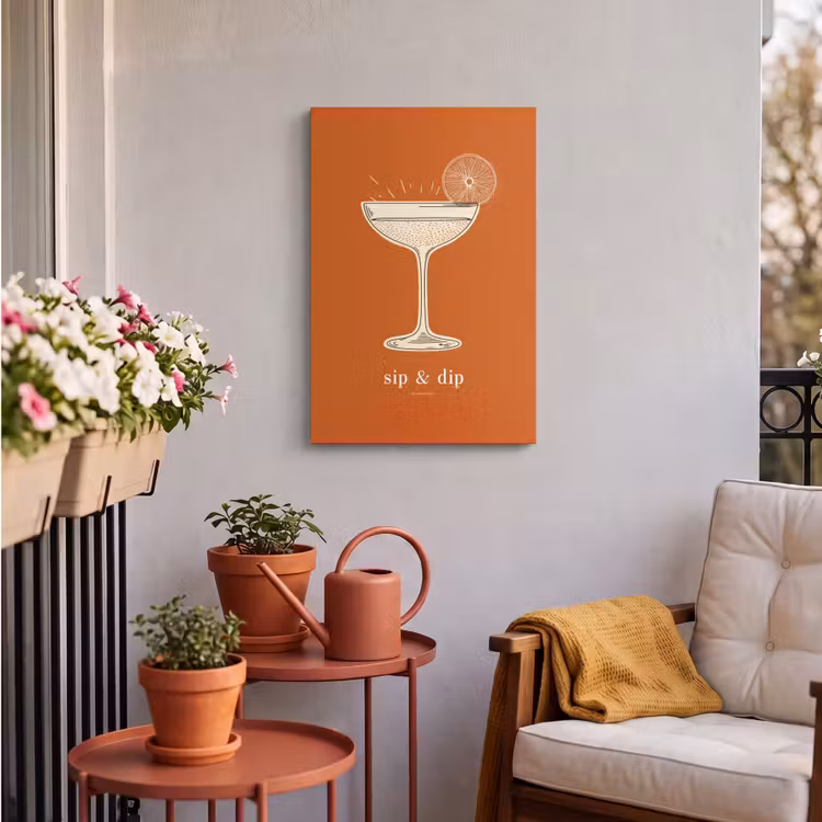 Buiten canvas - Cocktail - Oranje - Zomer - Quote — 4