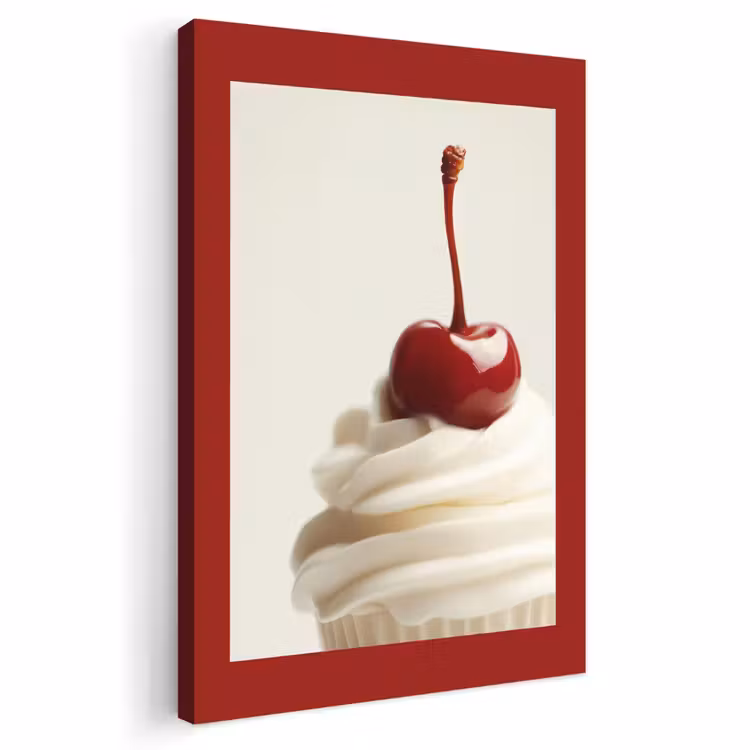 Buiten canvas - Cupcake - Kers - Rood — 1