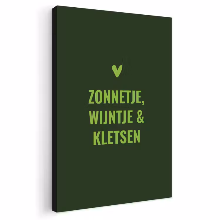 Buiten canvas - Donkergroen - Quote - Zon - Zomer — 1