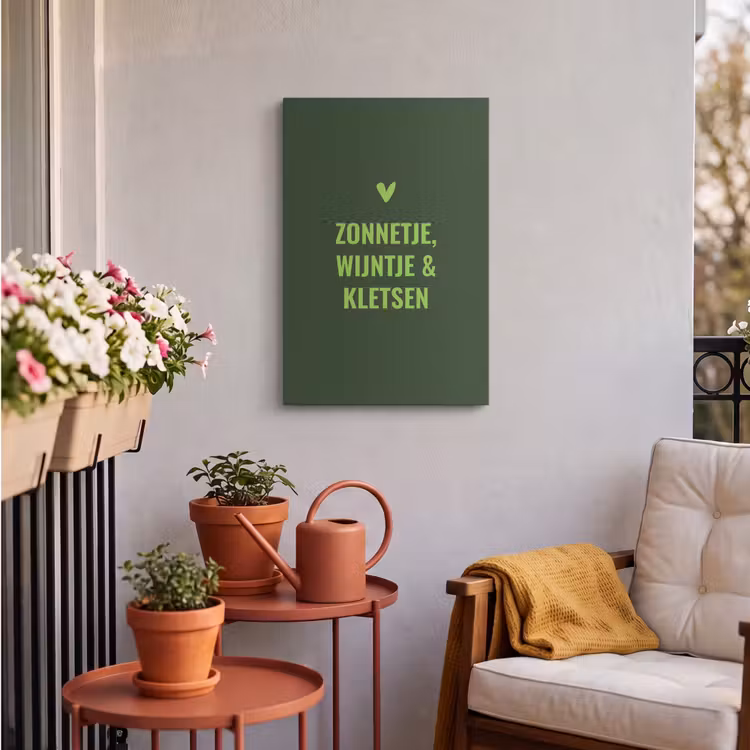 Buiten canvas - Donkergroen - Quote - Zon - Zomer — 4