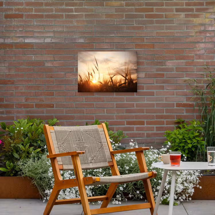 Buiten canvas - Gouden Graanveld bij Zonsopgang — 2