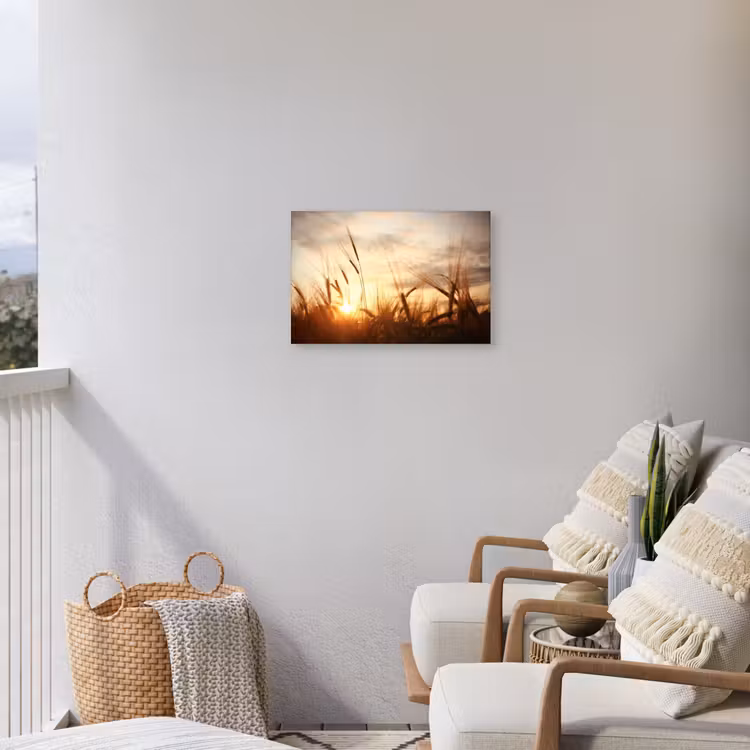 Buiten canvas - Gouden Graanveld bij Zonsopgang — 4
