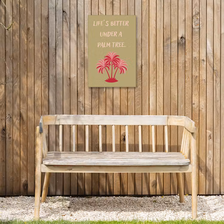 Buiten canvas - Groen - Zomer - Quote - Palmboom — 3