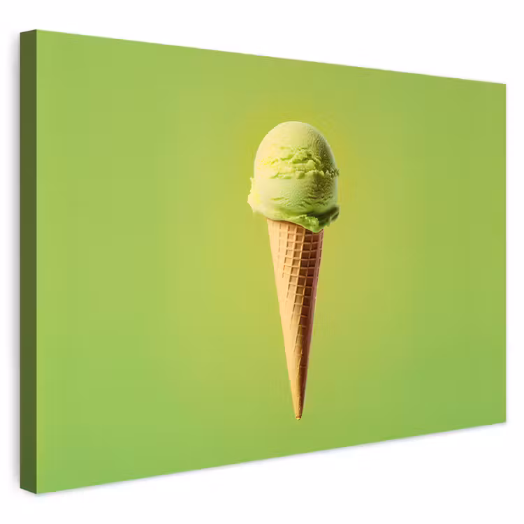 Buiten canvas - Hoorntje - Schepijs - Groen — 1