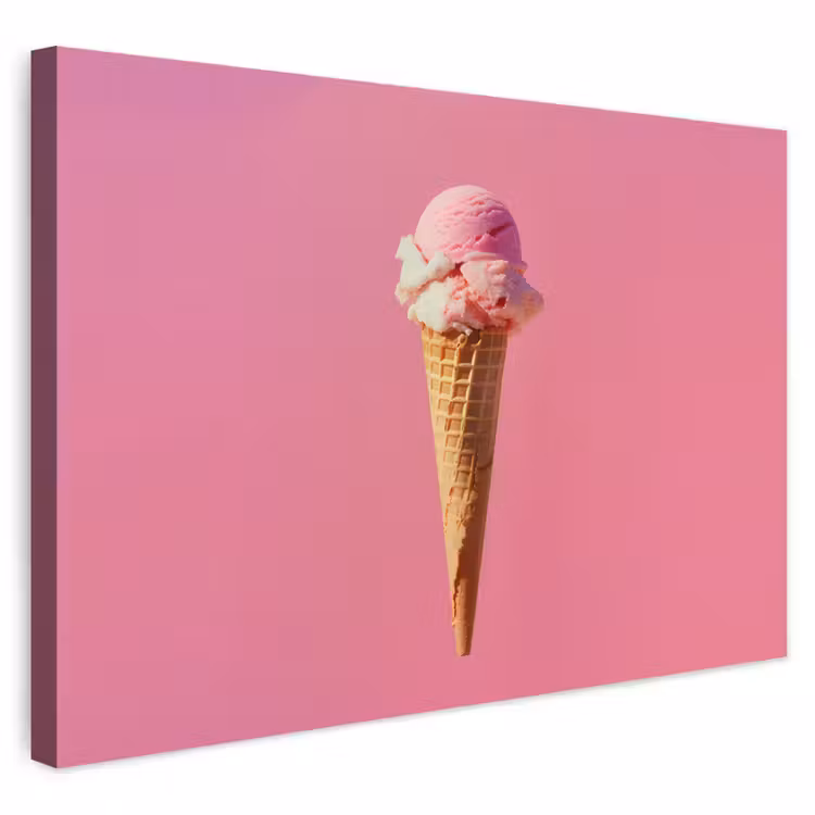 Buiten canvas - Hoorntje - Schepijs - Roze — 1