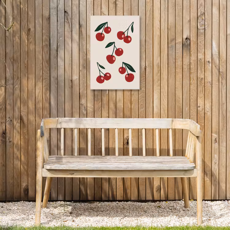 Buiten canvas - Kersen - Blaadjes - Rood — 3