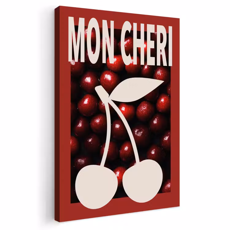 Buiten canvas - Kersen - Illustratie - Rood — 1