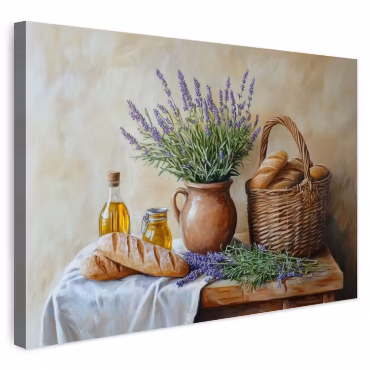 Buiten canvas - Lavendel - Brood - Stilleven — 1