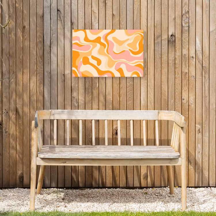 Buiten canvas - Abstract - Golvend - Oranje — 3