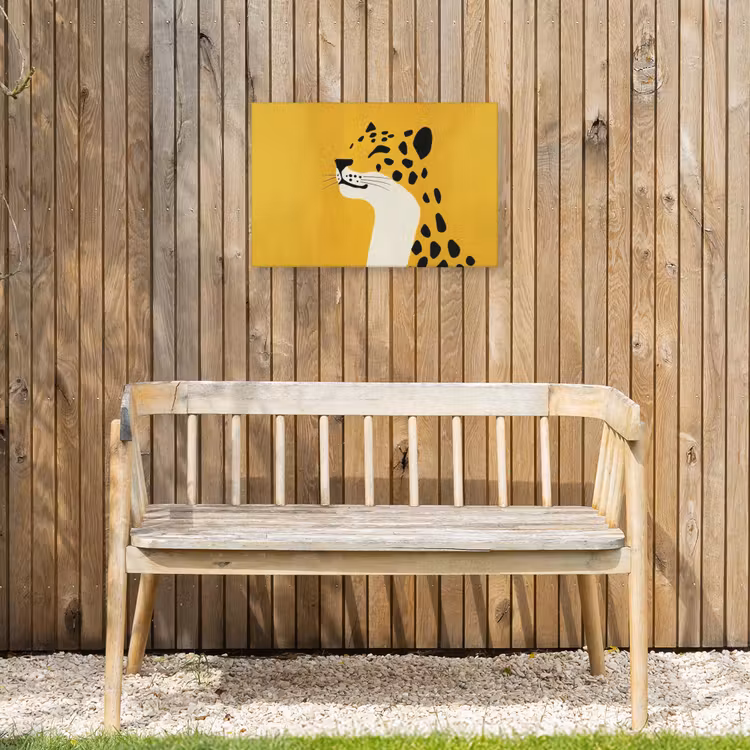 Buiten canvas - Cheetah - Illustratie - Geel — 3