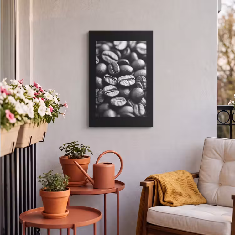 Buiten canvas - Koffiebonen - Zwart - Vintage — 3