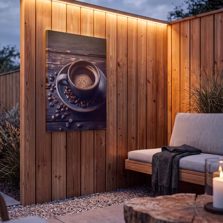 Buiten canvas - Kop - Koffie - Hout - Bonen — 4