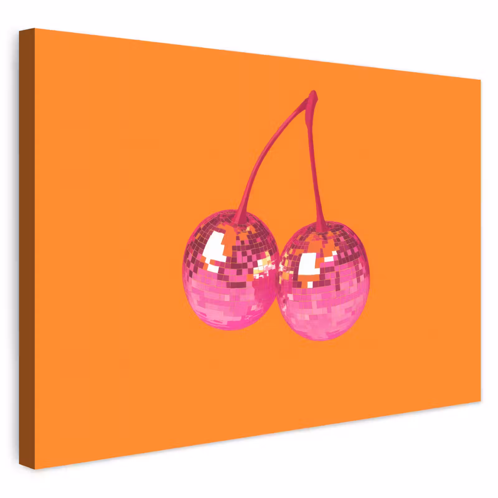 Buiten canvas - Discoballen - Kers - Spiegels - Roze — 1