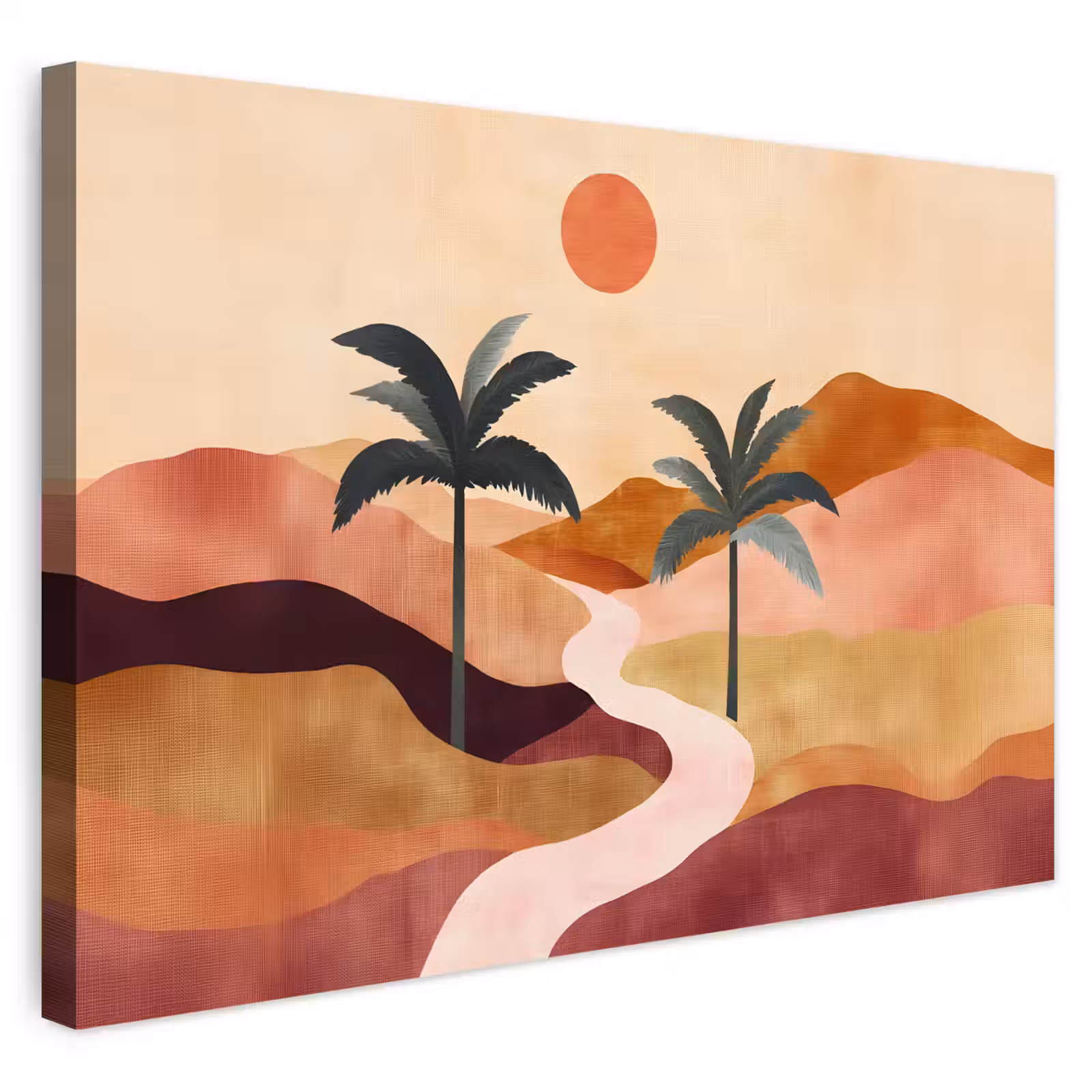 Buiten canvas - Heuvels - Palmbomen - Abstract — 1