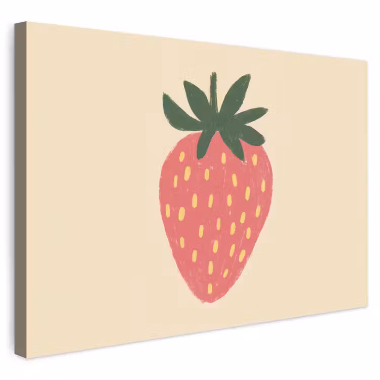 Buiten canvas - Aardbei - Minimalistisch - Rood - Fruit — 1