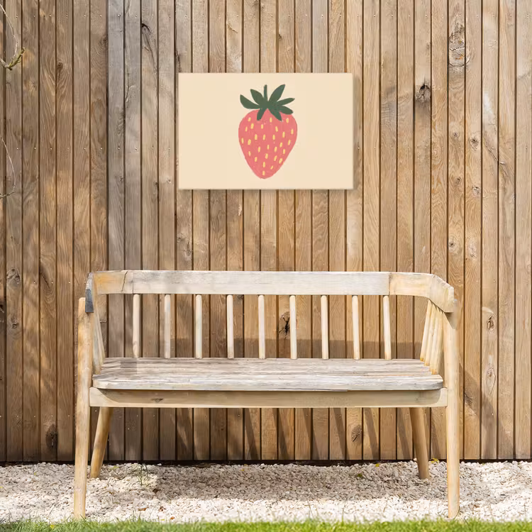 Buiten canvas - Aardbei - Minimalistisch - Rood - Fruit — 3