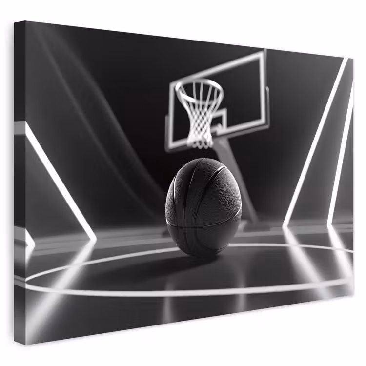 Buiten canvas - Basketbal - Basketbalveld - Lichtlijnen — 1
