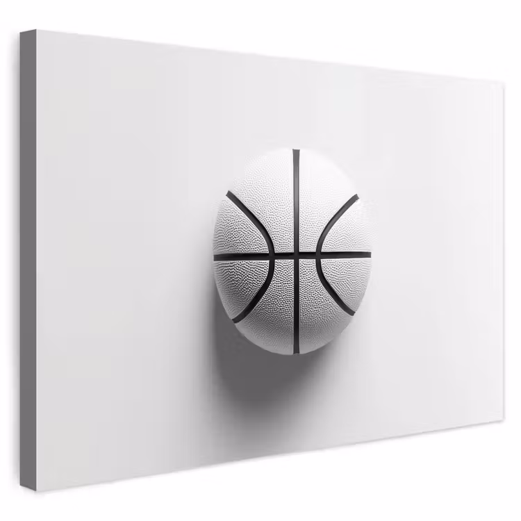 Buiten canvas - Basketbal - Wit - Schaduw - Lijnen — 1