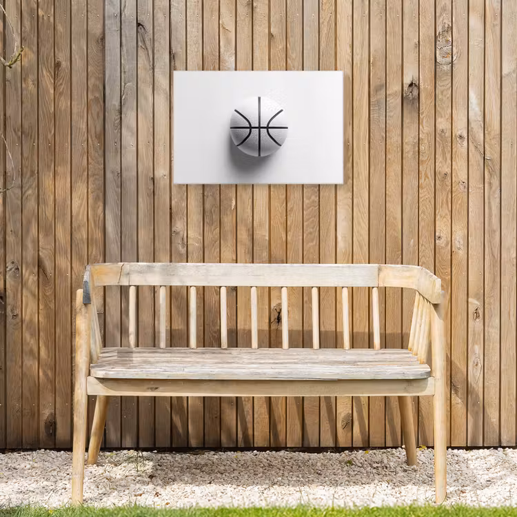 Buiten canvas - Basketbal - Wit - Schaduw - Lijnen — 3