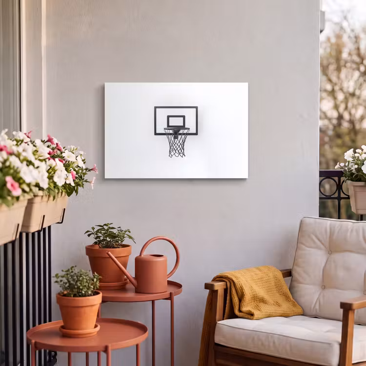 Buiten canvas - Basketbalbord - Minimalistisch - Zwart — 4