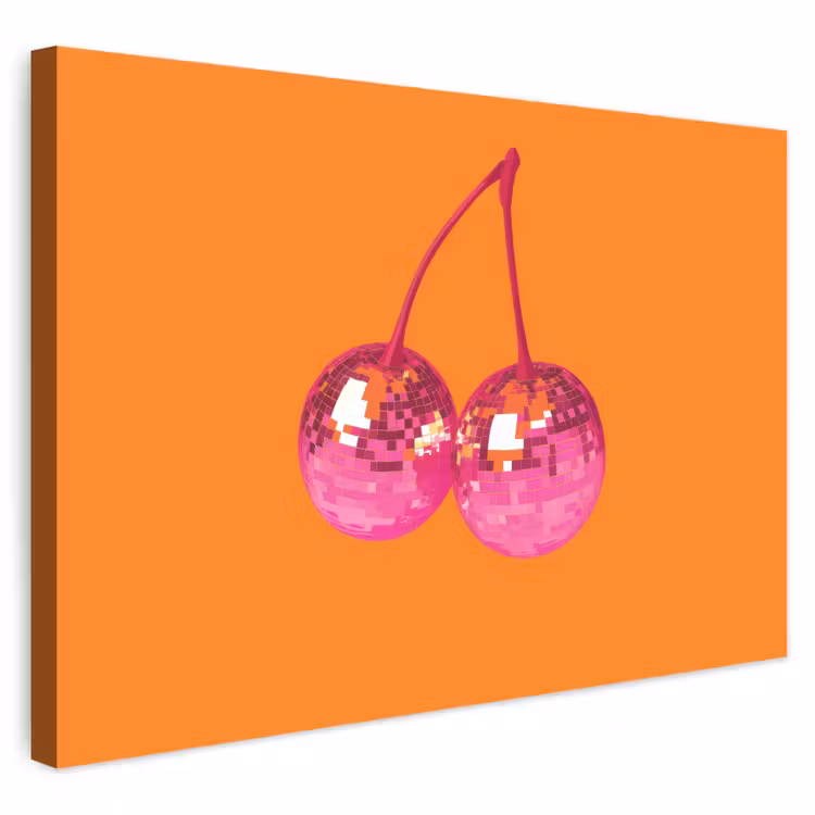 Buiten canvas - Discoballen - Kers - Spiegels - Roze — 1