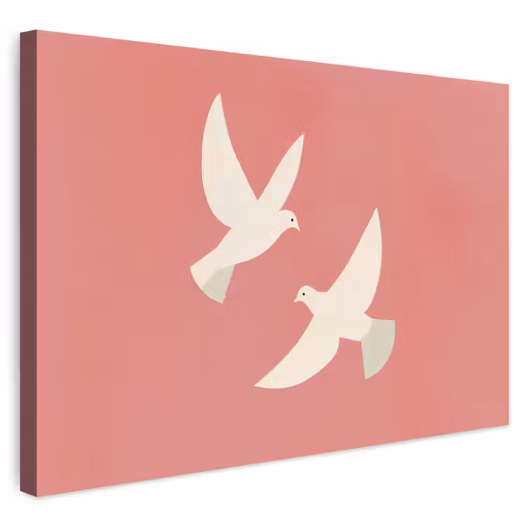 Buiten canvas - Duiven - Wit - Sierlijk — 1