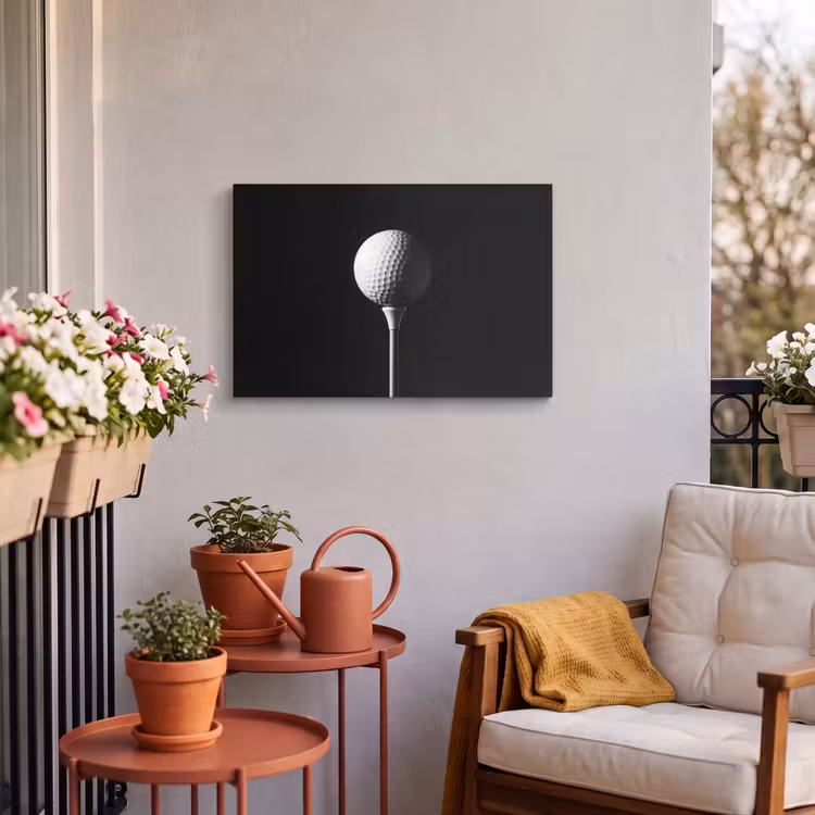 Buiten canvas - Golfbal - Minimalistisch - Wit — 4