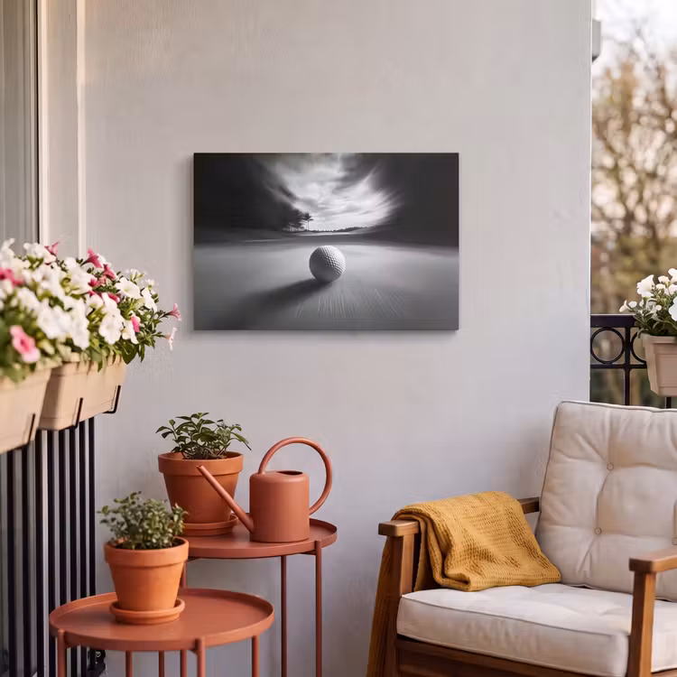 Buiten canvas - Golfbal - Wazig - Zwart — 4