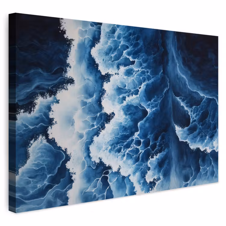 Buiten canvas - Golven - Blauw - Schuim — 1