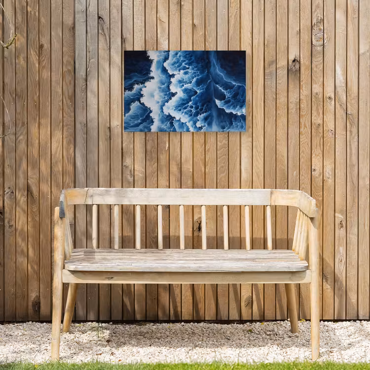 Buiten canvas - Golven - Blauw - Schuim — 3