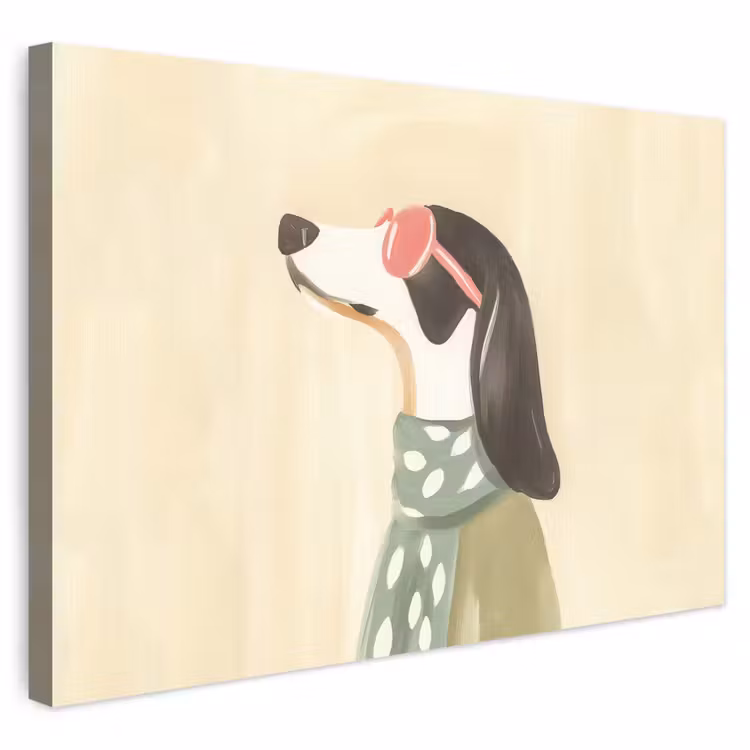 Buiten canvas - Hond - Zonnebril - Sjaal — 1