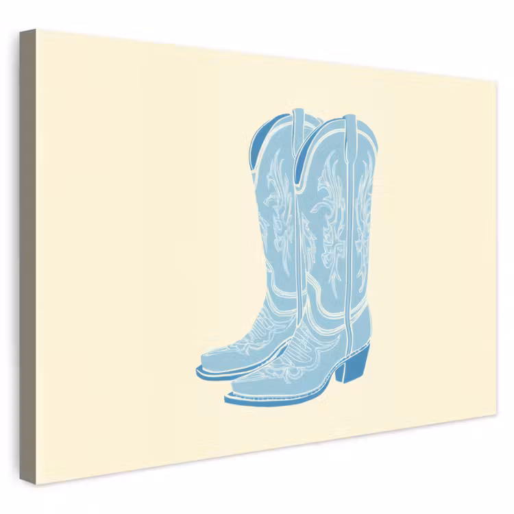 Buiten canvas - Illustratie - Cowboylaarzen - Patroon — 1