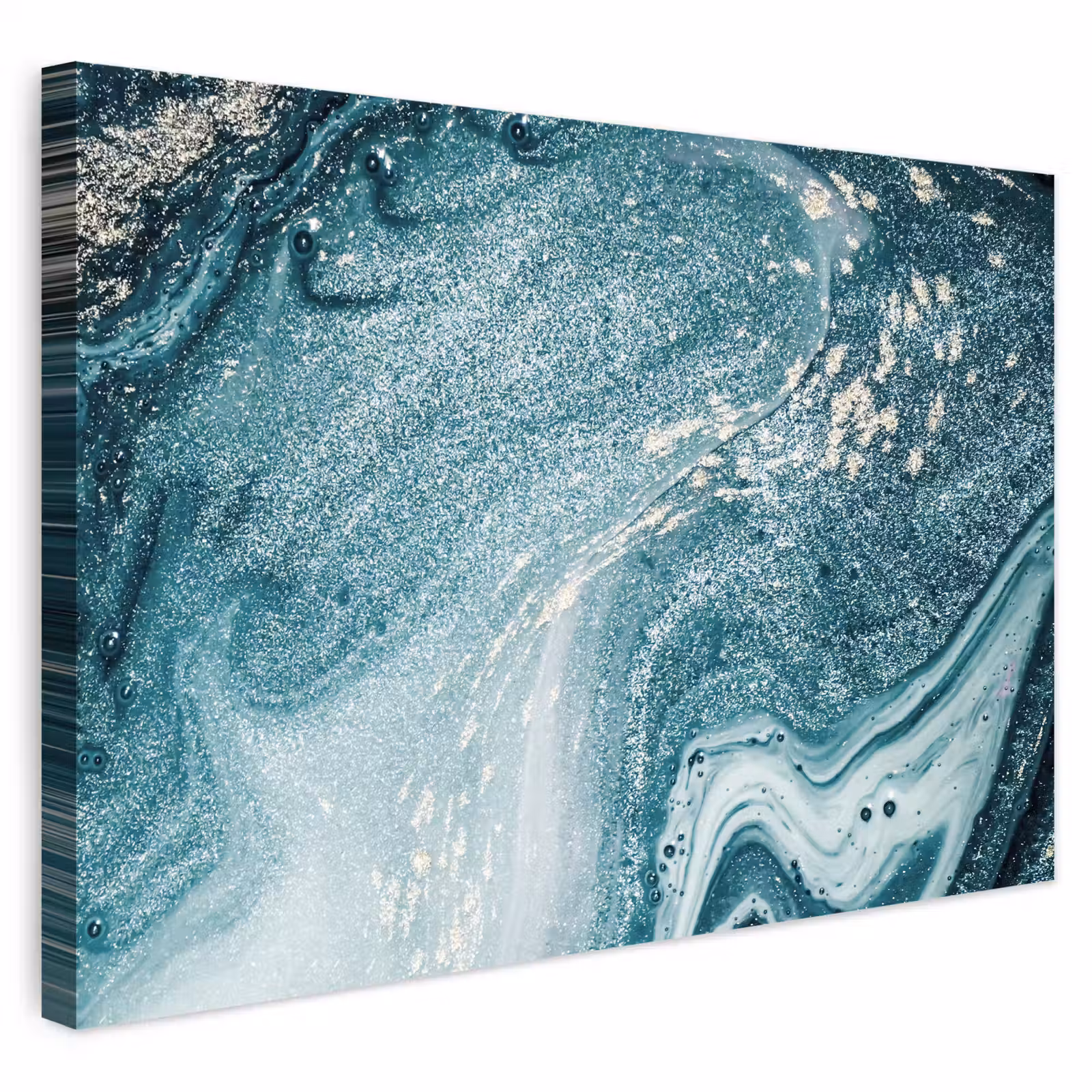 Buiten canvas - Edelstenen - Blauw - Natuur - Marmer - Abstract — 1