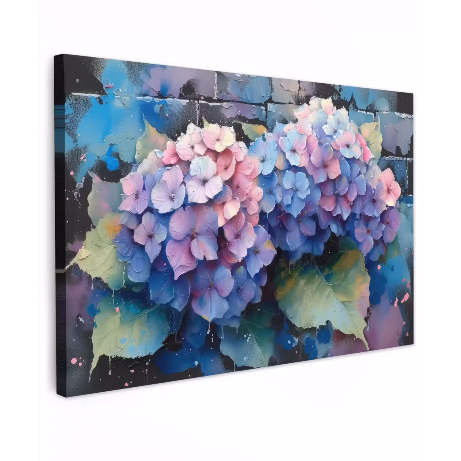 Buiten canvas - Hortensia's in Pastelkleuren — 1
