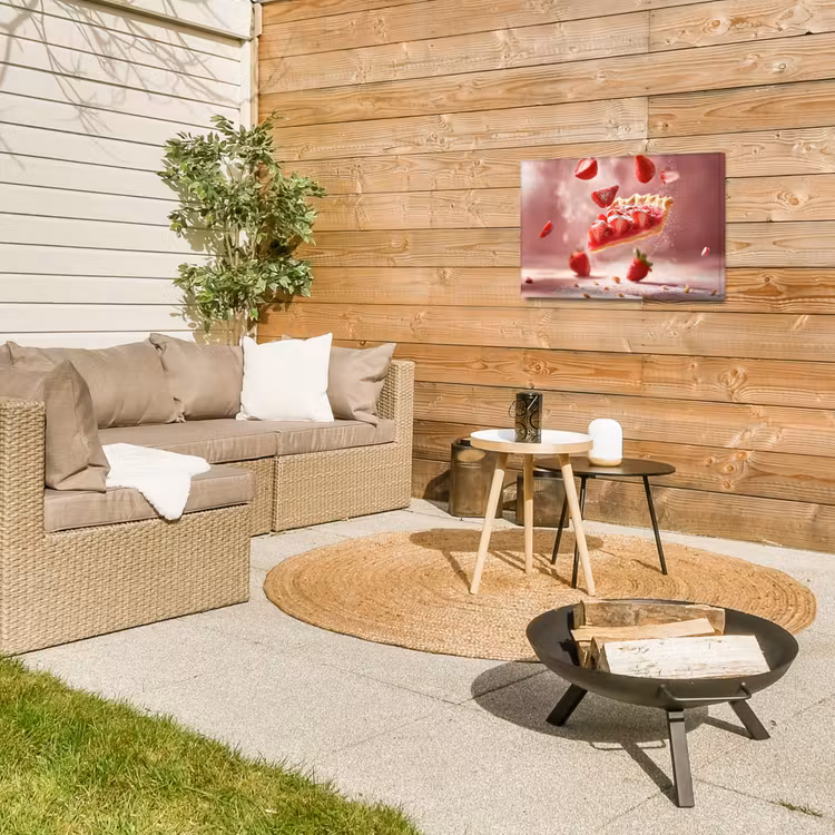Buiten canvas - Aardbei - Taart- Eten - Roze — 5