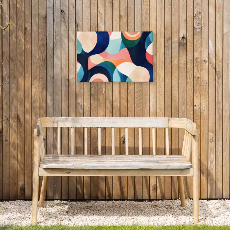 Buiten canvas - Abstract - Blauw - Roze — 3