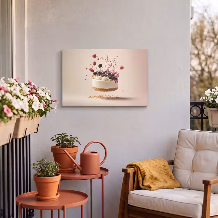 Buiten canvas - Cheesecake - Eten - Roze - Taart — 4