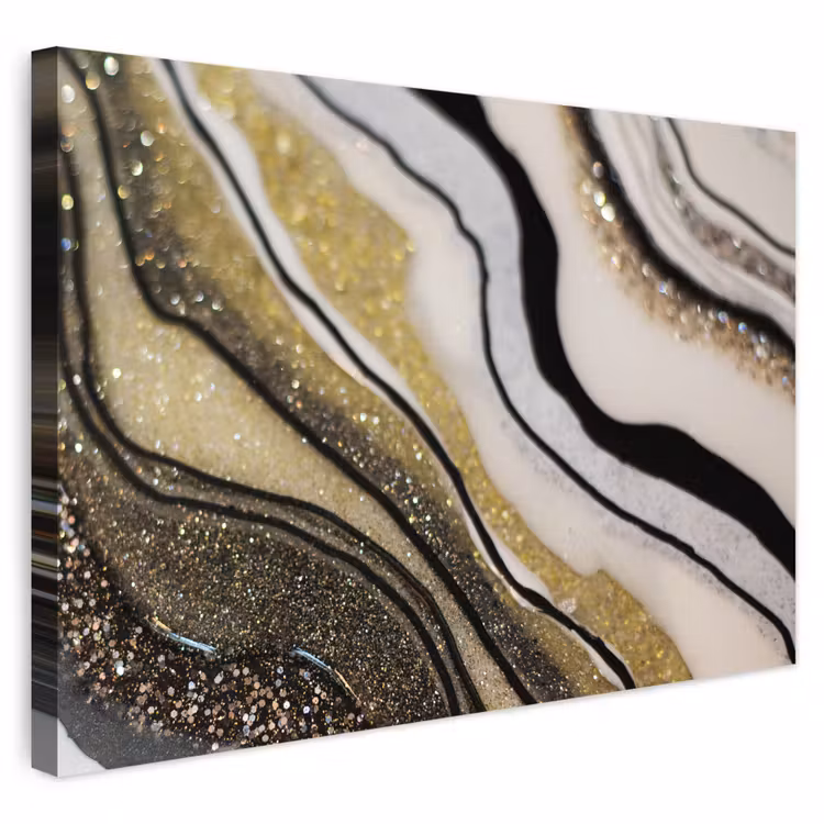 Buiten canvas - Edelsteen - Abstract - Marmer - Natuur — 1