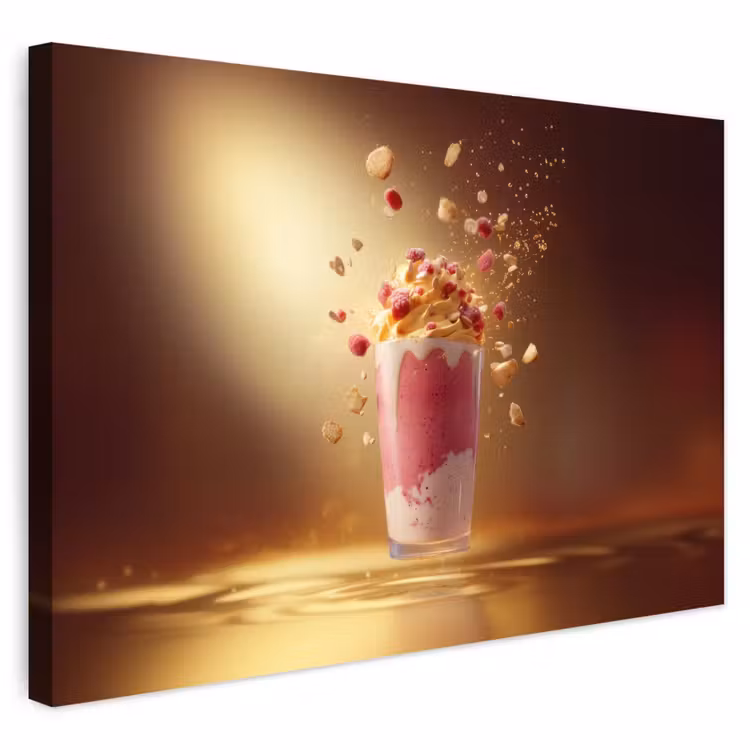 Buiten canvas - Framboos - Smoothie - Drinken - Roze — 1