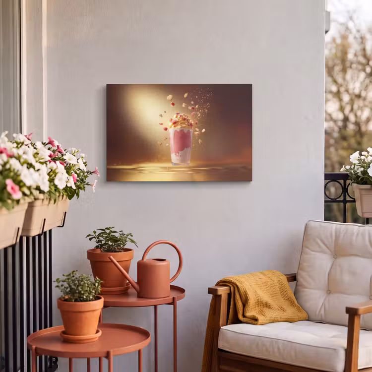 Buiten canvas - Framboos - Smoothie - Drinken - Roze — 4