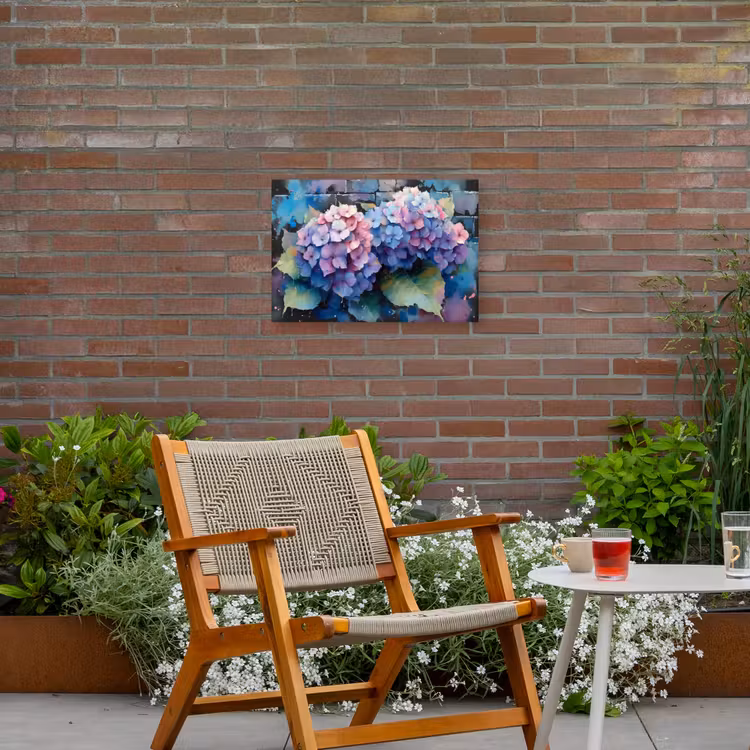 Buiten canvas - Hortensia's in Pastelkleuren — 2