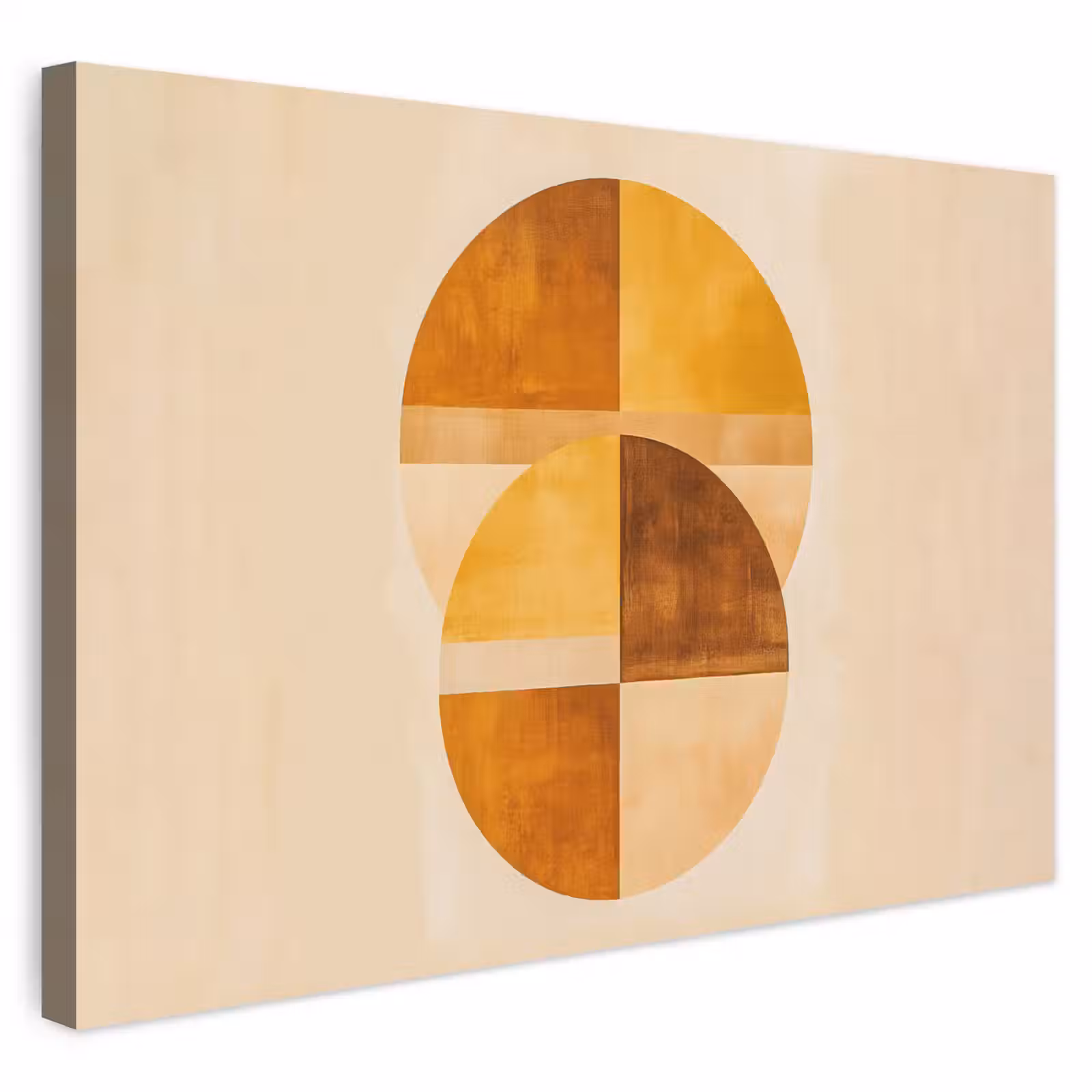 Buiten canvas - Cirkels - Geel - Minimalistisch — 1