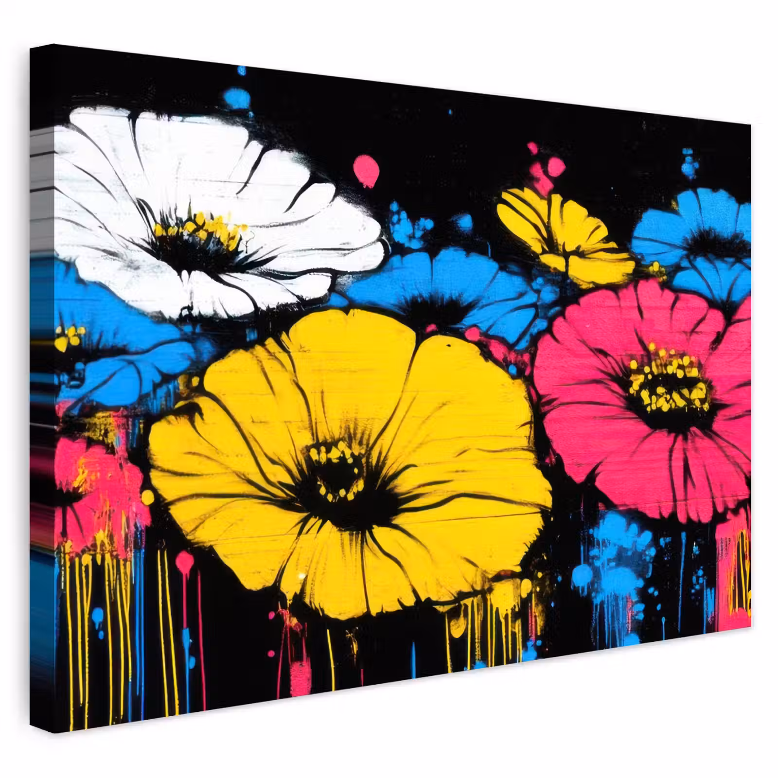 Buiten canvas - Graffiti - Bloemen - Kleur — 1