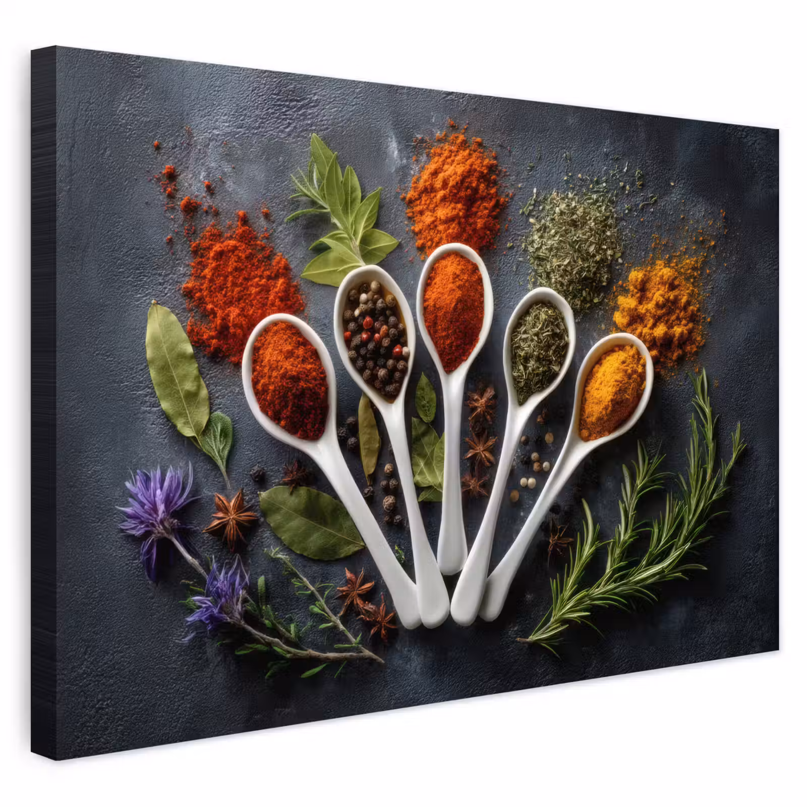 Buiten canvas - Lepels - Wit - Poeder - Kruiden — 1
