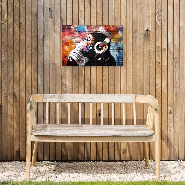Buiten canvas - Aap met Koptelefoon — 3