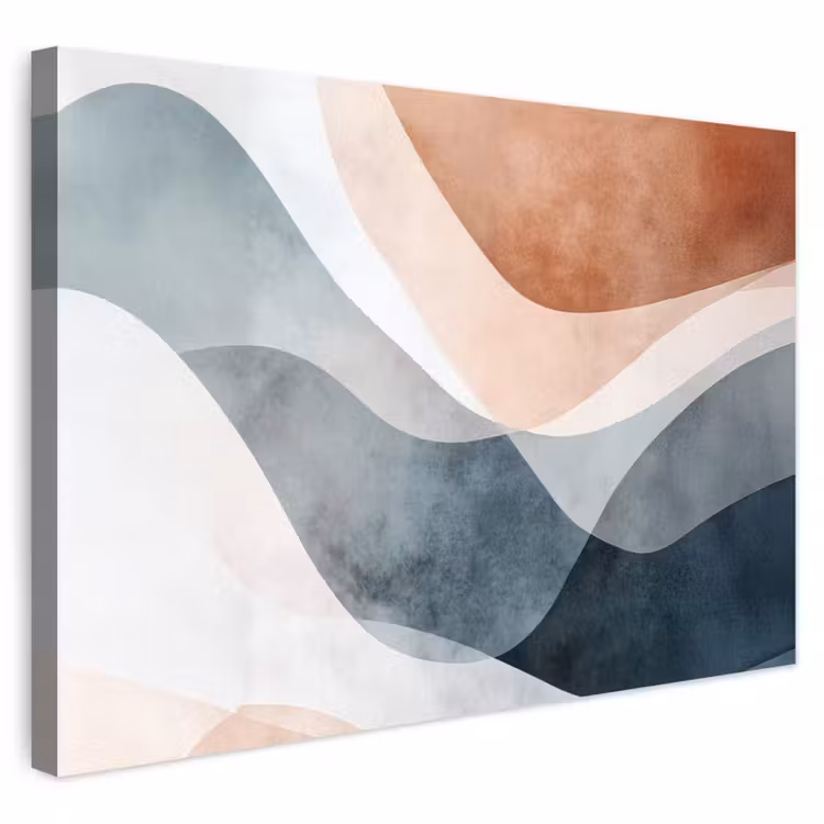 Buiten canvas - Abstract - Golven - Blauw — 1