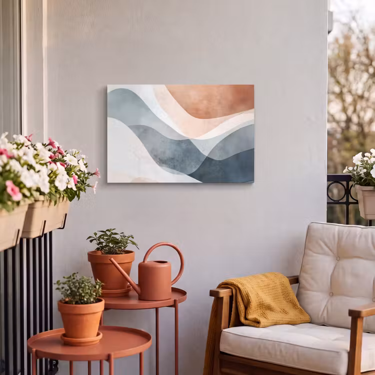 Buiten canvas - Abstract - Golven - Blauw — 4