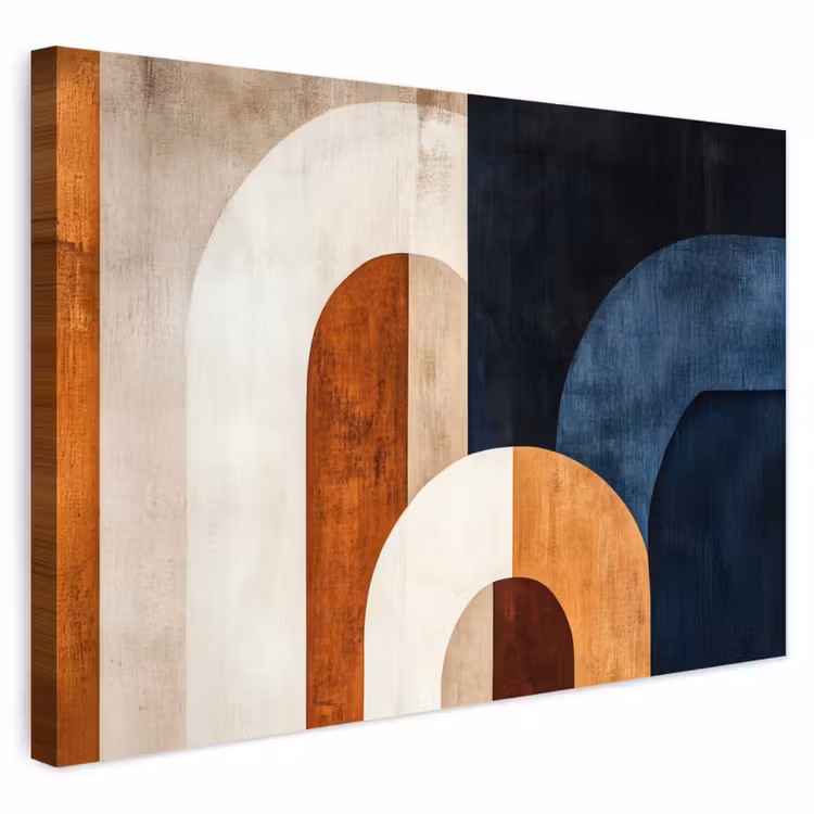 Buiten canvas - Abstract - Vormen - Donkerblauw — 1