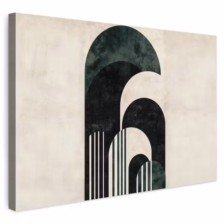 Buiten canvas - Bogen - Donkergroen - Lijnen — 1